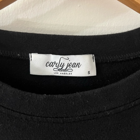 Carly Jean Los Angeles Malibu Black Graphic Sweatshirt Pullover Size S - Picture 8 of 11